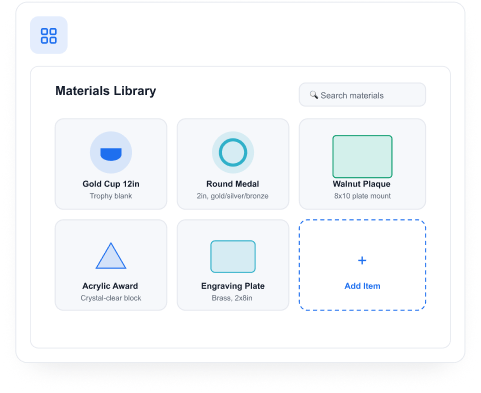 Feature Page Product Materials Library