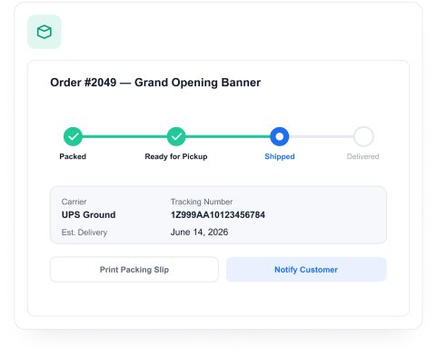 Feature Page Shipping Pickup Management